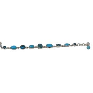JTYDS Copper Accent Turquoise/Arizona Turquoise .925 Sterling Silver Bracelet